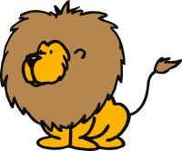 The lion roaring with determination